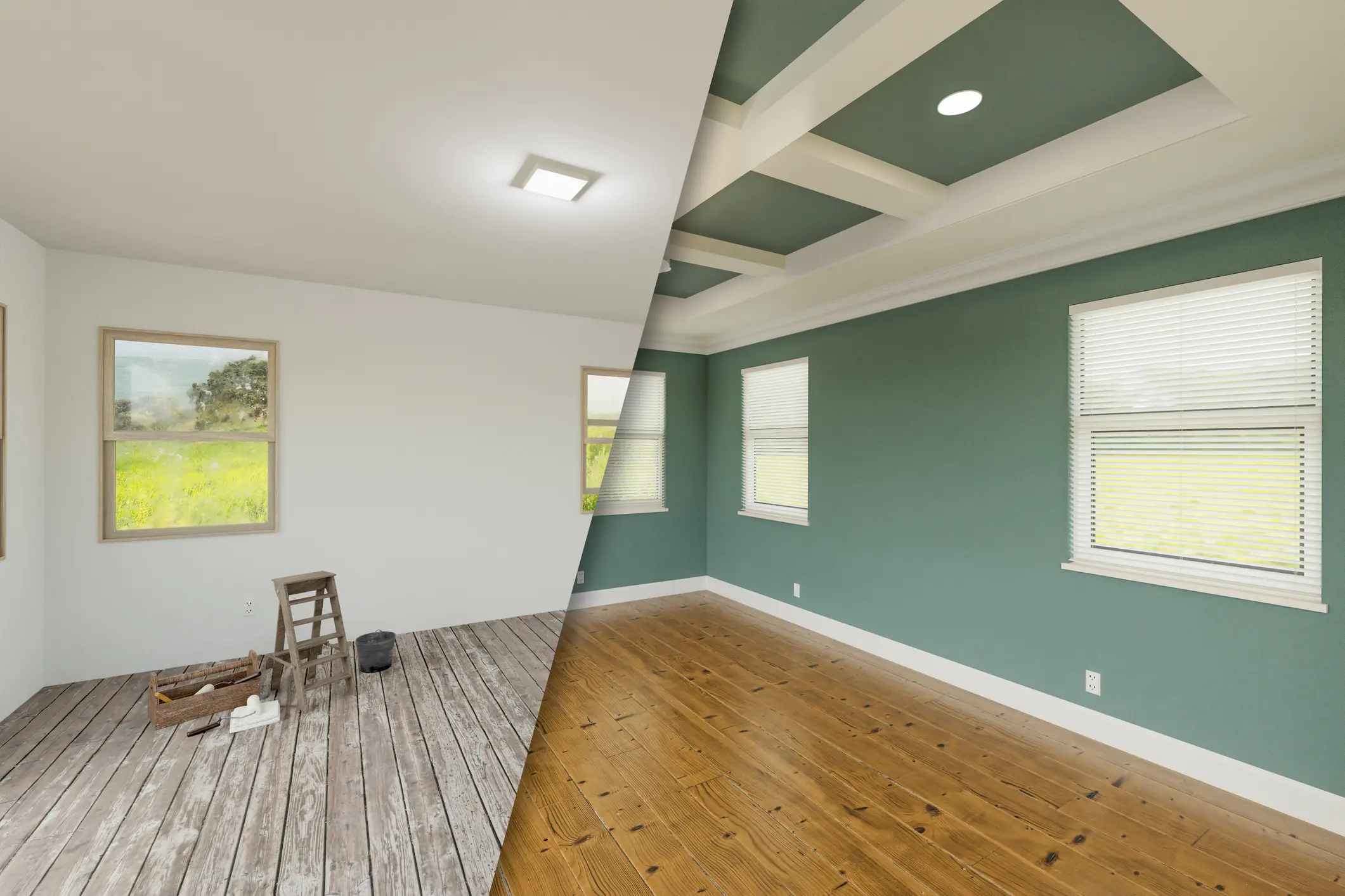 Before and After of Master Bedroom